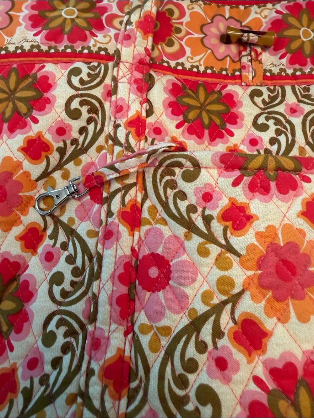 Vera Bradley Retired Folkloric Pattern Large Toggle Tote Bag - Picture 5 of 11